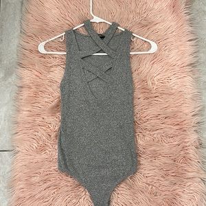 Express XS Grey Bodysuit
